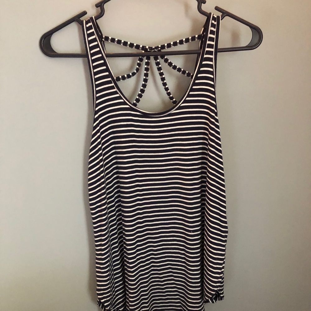 Hollister stripped tank top